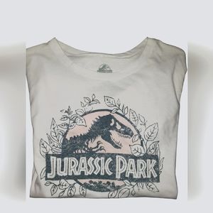 M Jurassic Park White/Gray Tshirt New